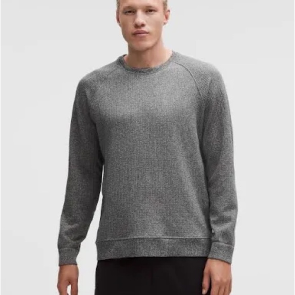 lululemon athletica Men's Heathered Gray Crewneck Sweater